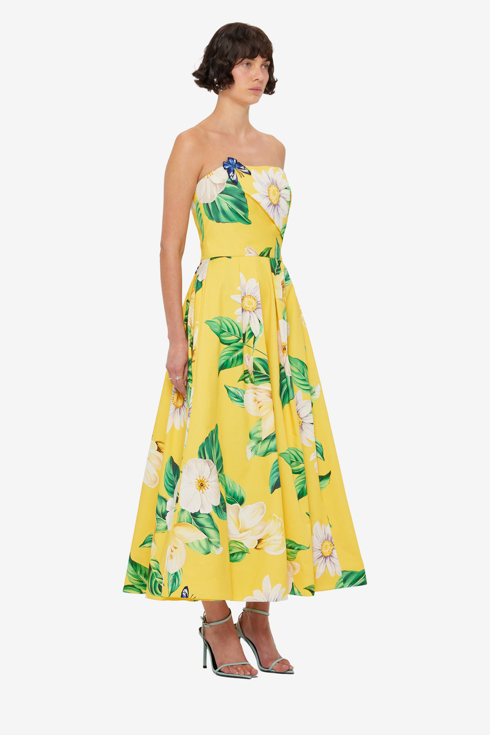 Exclusive LEO LIN Lynn Bustier Midi Dress - Joie Print in Sunshine