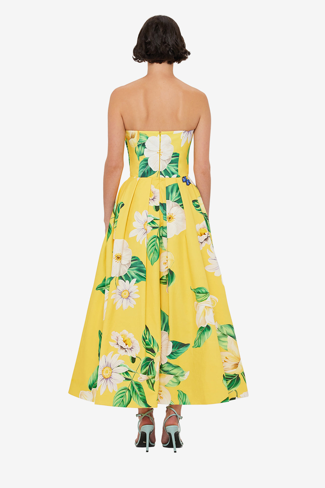 Exclusive LEO LIN Lynn Bustier Midi Dress - Joie Print in Sunshine