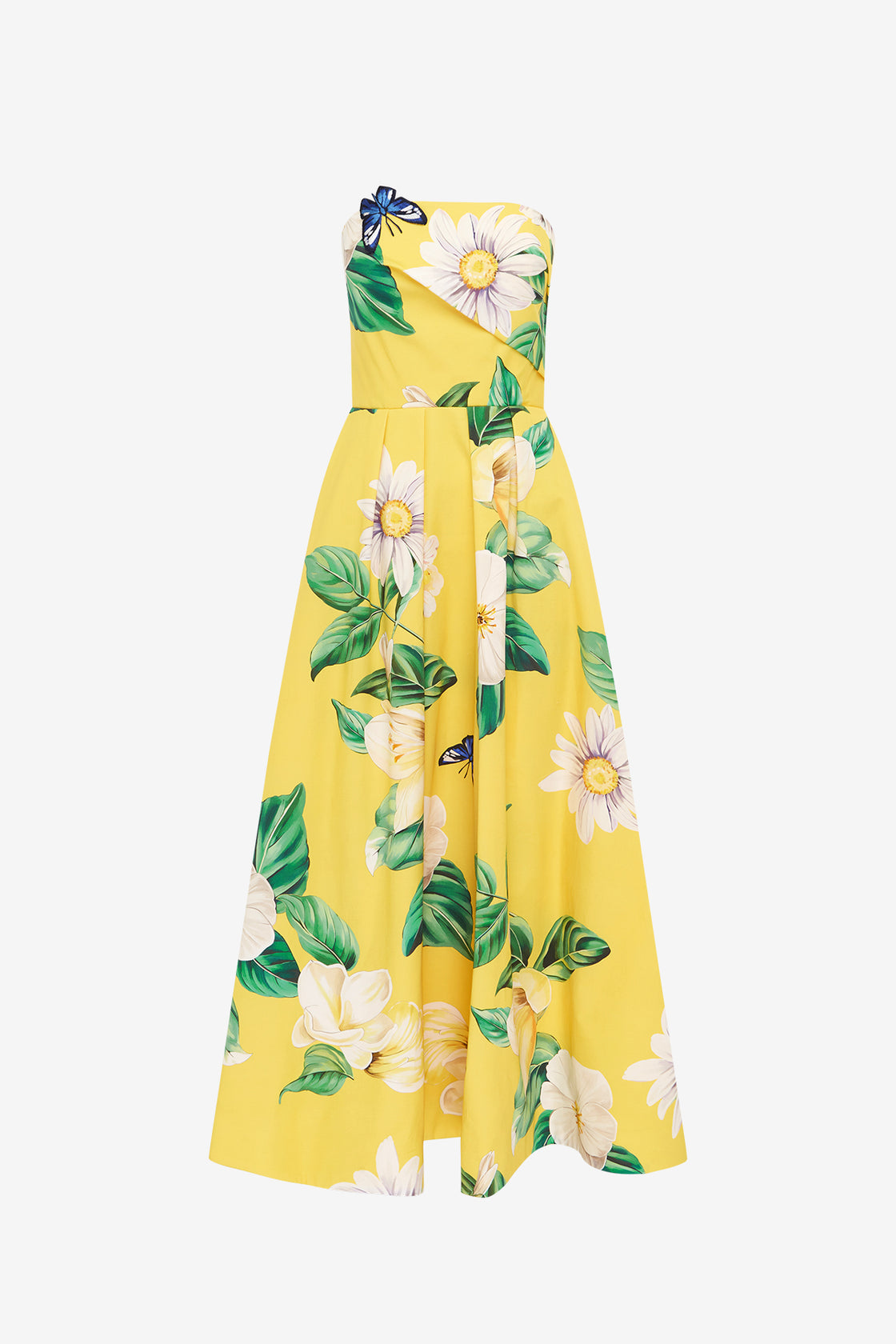 Exclusive LEO LIN Lynn Bustier Midi Dress - Joie Print in Sunshine