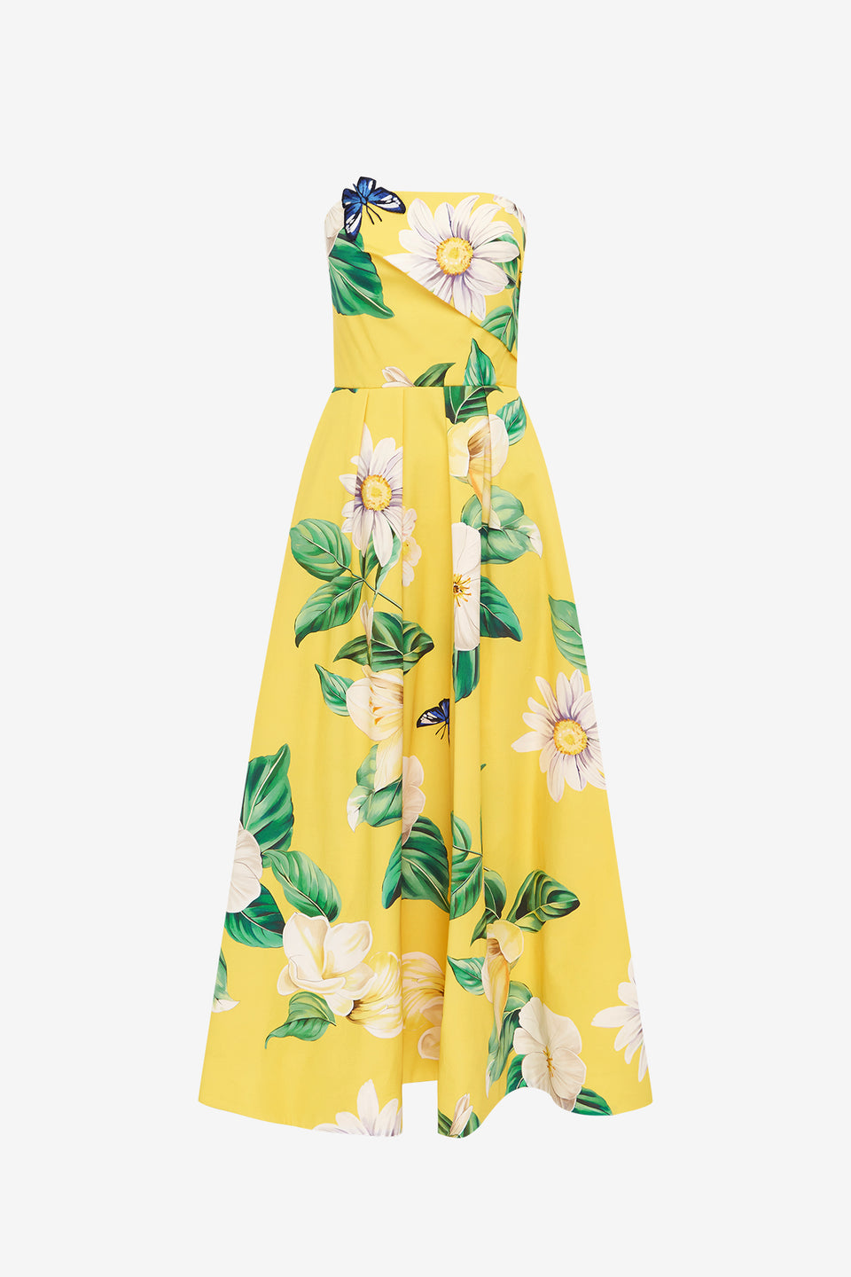 Exclusive LEO LIN Lynn Bustier Midi Dress - Joie Print in Sunshine