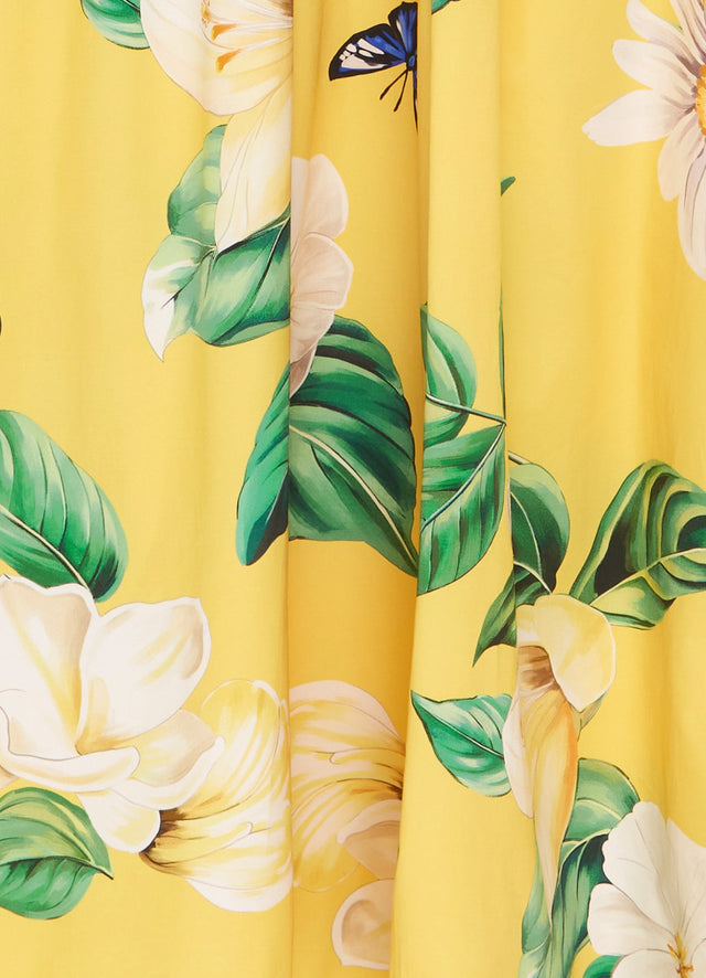 Exclusive LEO LIN Lynn Bustier Midi Dress - Joie Print in Sunshine