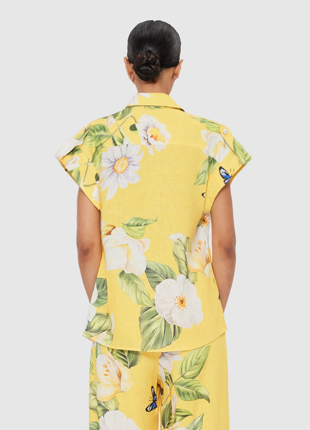 Exclusive LEO LIN Catarina Blouse - Joie Print in Sunshine