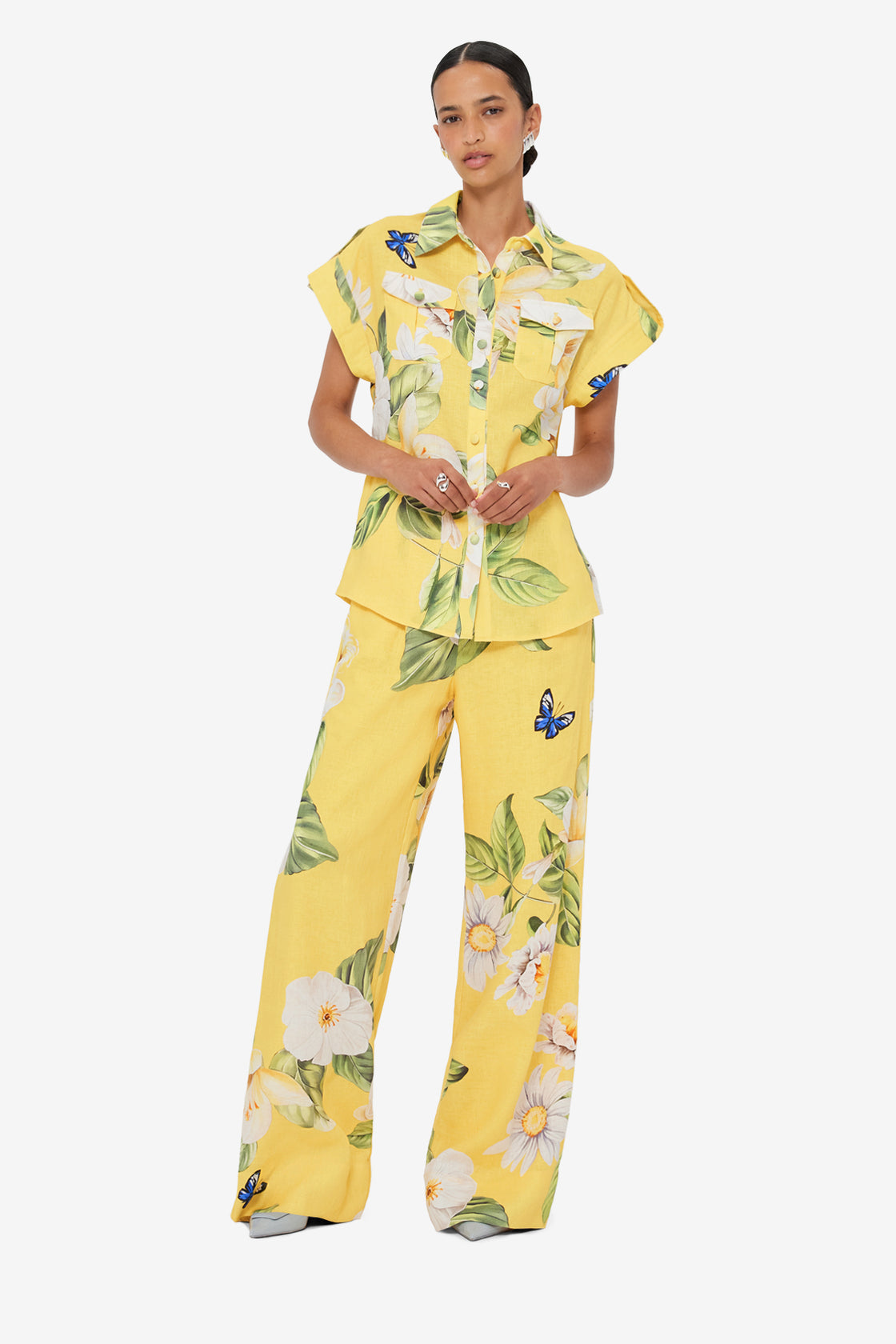 Exclusive LEO LIN Catarina Blouse - Joie Print in Sunshine