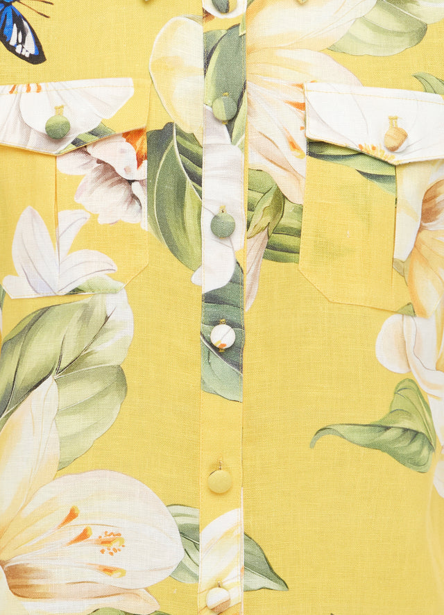 Exclusive LEO LIN Catarina Blouse - Joie Print in Sunshine