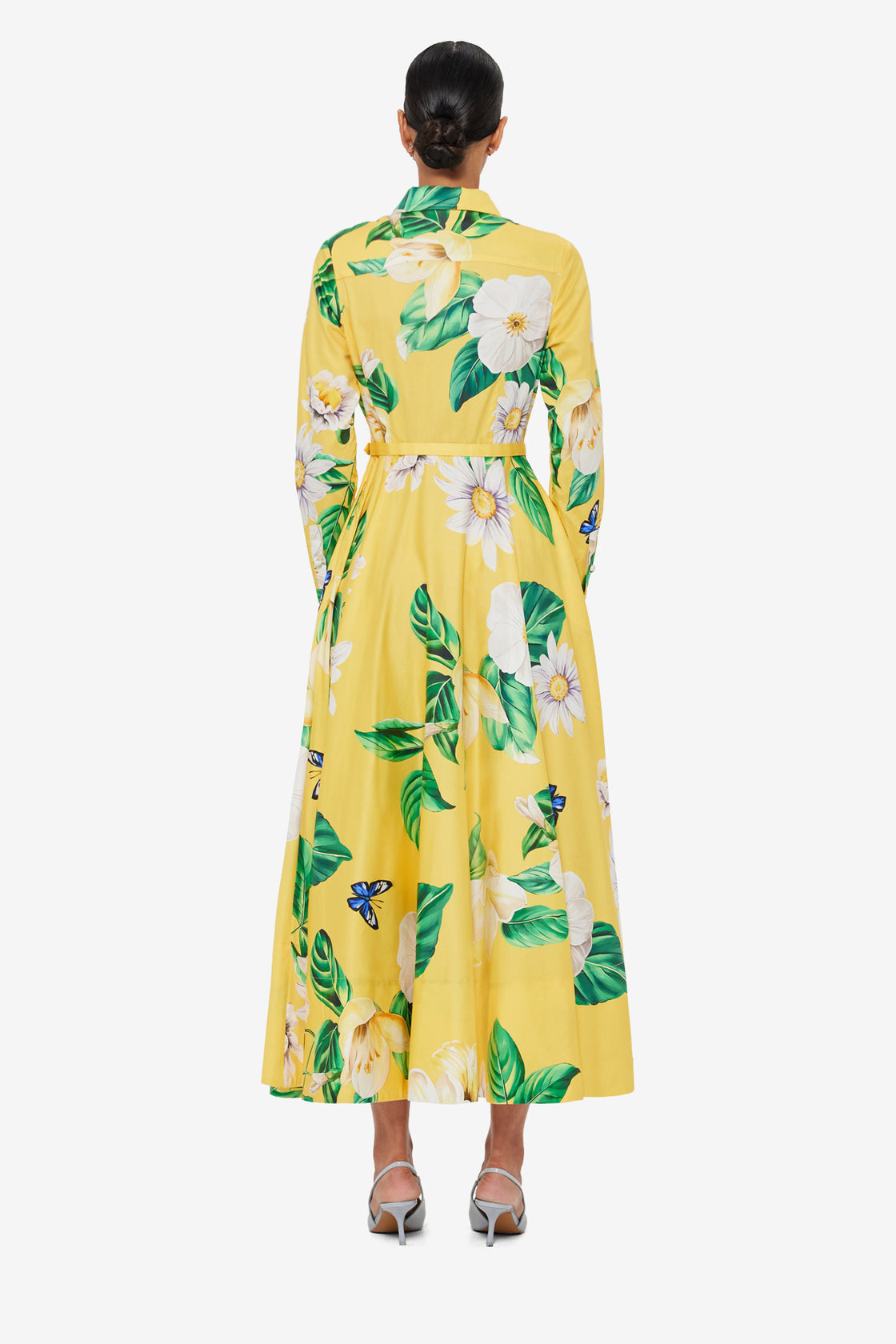 Exclusive LEO LIN Zara Shirt Midi Dress - Joie Print in Sunshine