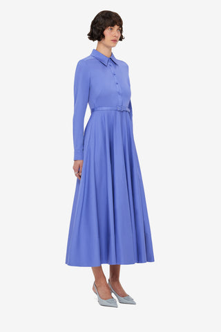Exclusive LEO LIN Zara Shirt Midi Dress - Moonlight
