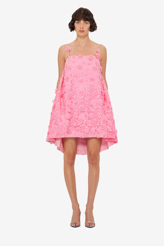 Exclusive LEO LIN Fifi Lace Mini Dress - Bubblegum