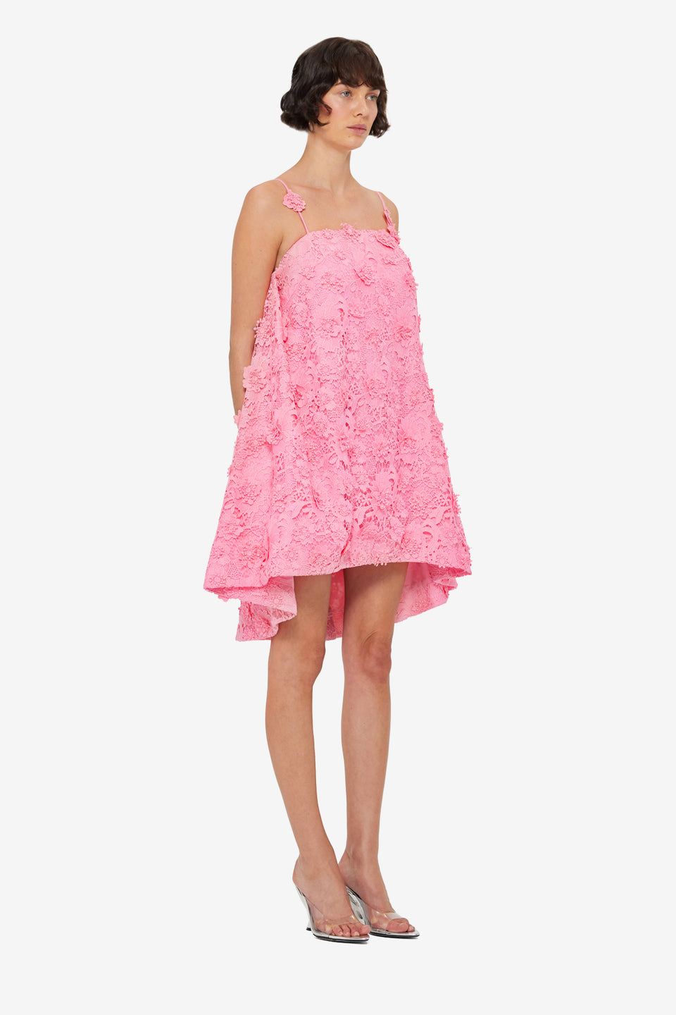 Exclusive LEO LIN Fifi Lace Mini Dress - Bubblegum