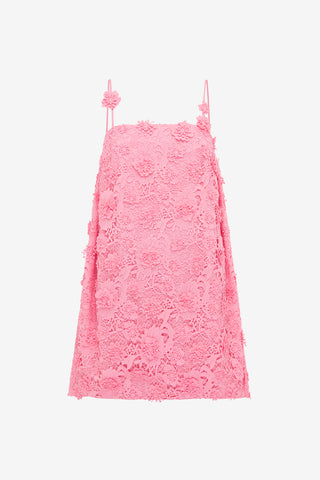 Exclusive LEO LIN Fifi Lace Mini Dress - Bubblegum