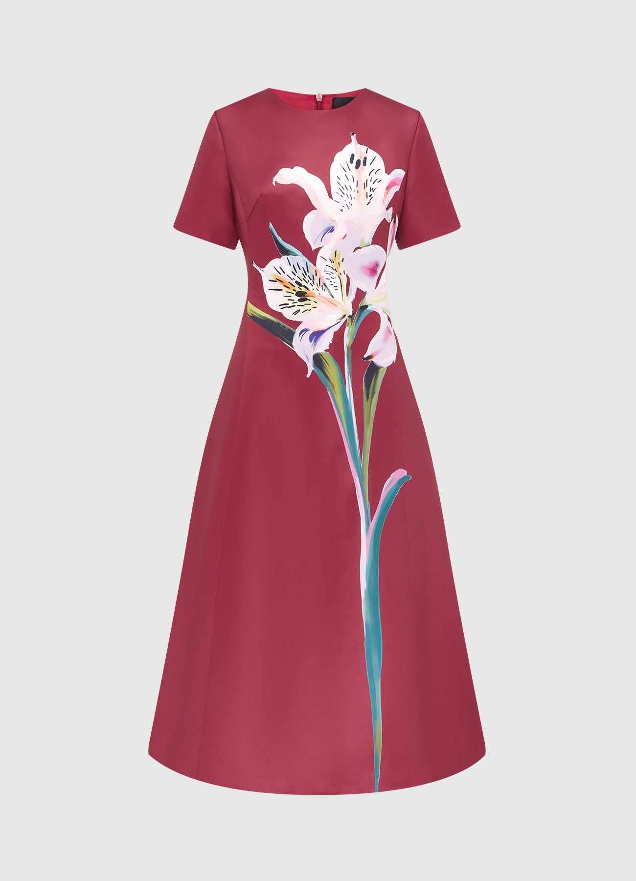 【Leo Lin】Caroline Applique Short Sleeve Midi Dress Caroline Appliqué Short Sleeve Midi Dress - Moonlight – LEO LIN