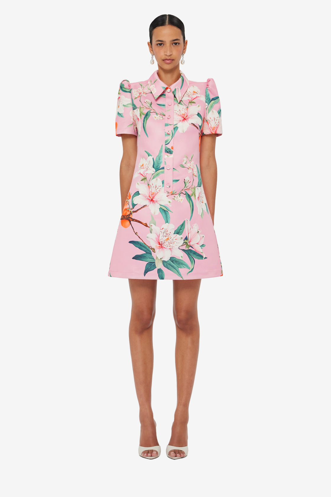 Exclusive LEO LIN Brooke Mini Dress - Lavish Print in Pink