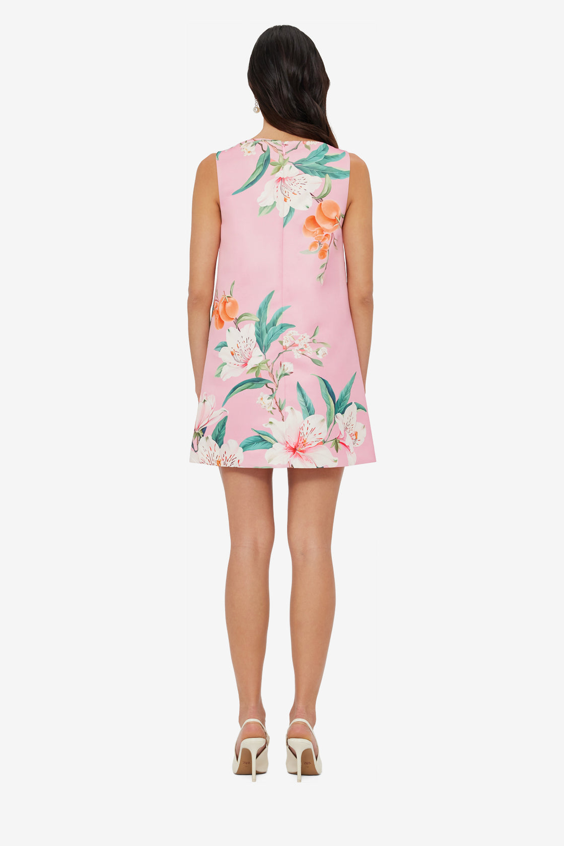 Exclusive LEO LIN Kaelyn V Neck Mini Dress - Lavish Print in Pink