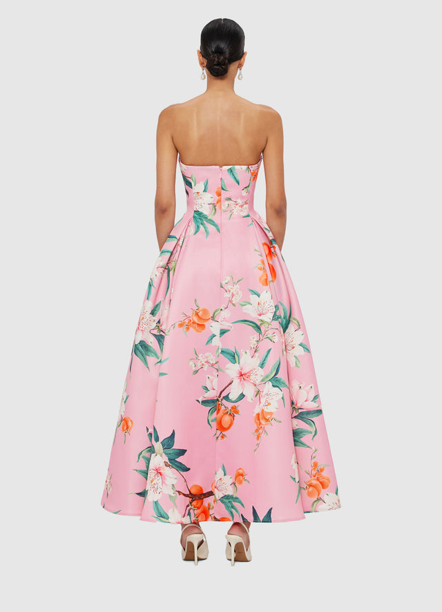 Exclusive LEO LIN Nora Bustier Maxi Dress - Lavish Print in Pink