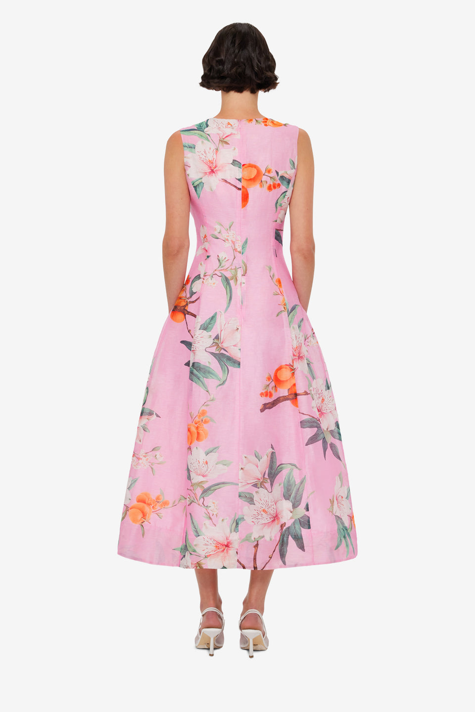 Exclusive LEO LIN Cleo Printed Sleeveless Midi Dress - Lavish Print in Pink