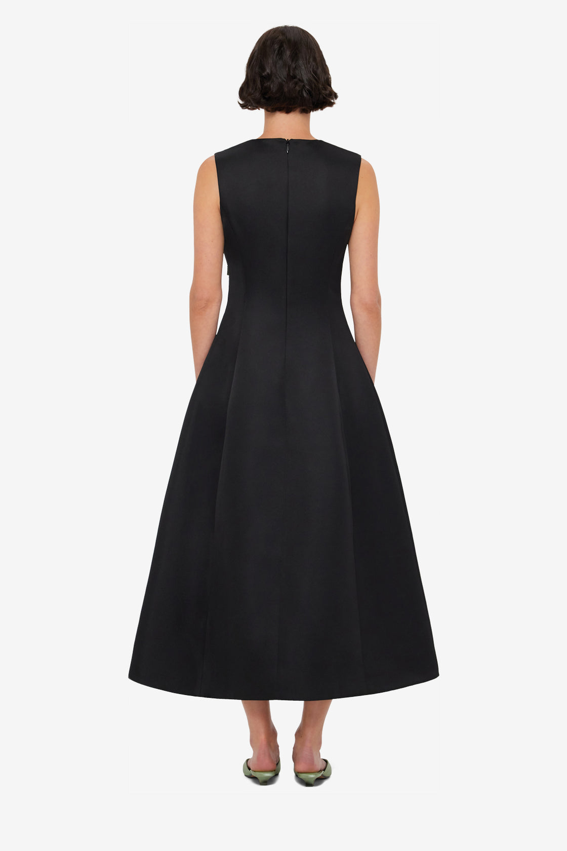 Exclusive LEO LIN Cleo Embellished Sleeveless Midi Dress - White Rose Print