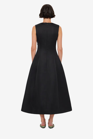 Exclusive LEO LIN Cleo Embellished Sleeveless Midi Dress - White Rose Print