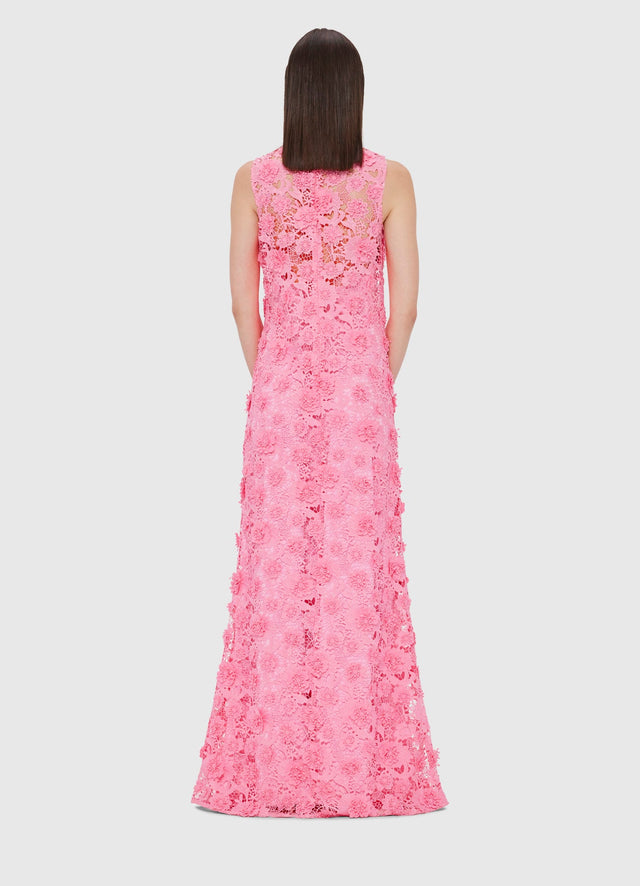 Exclusive LEO LIN Eva Lace Maxi Dress - Bubblegum