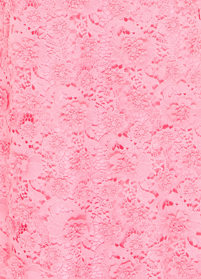 Exclusive LEO LIN Eva Lace Maxi Dress - Bubblegum