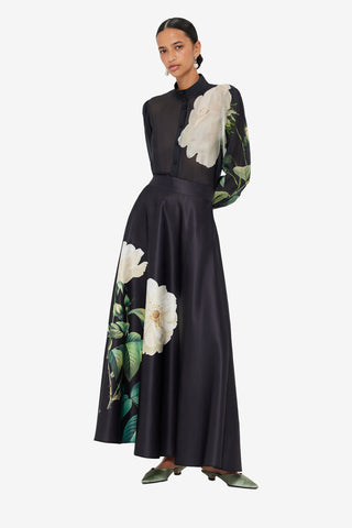 Exclusive LEO LIN Alma Blouse - White Rose Print