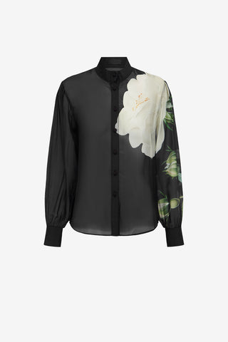 Exclusive LEO LIN Alma Blouse - White Rose Print