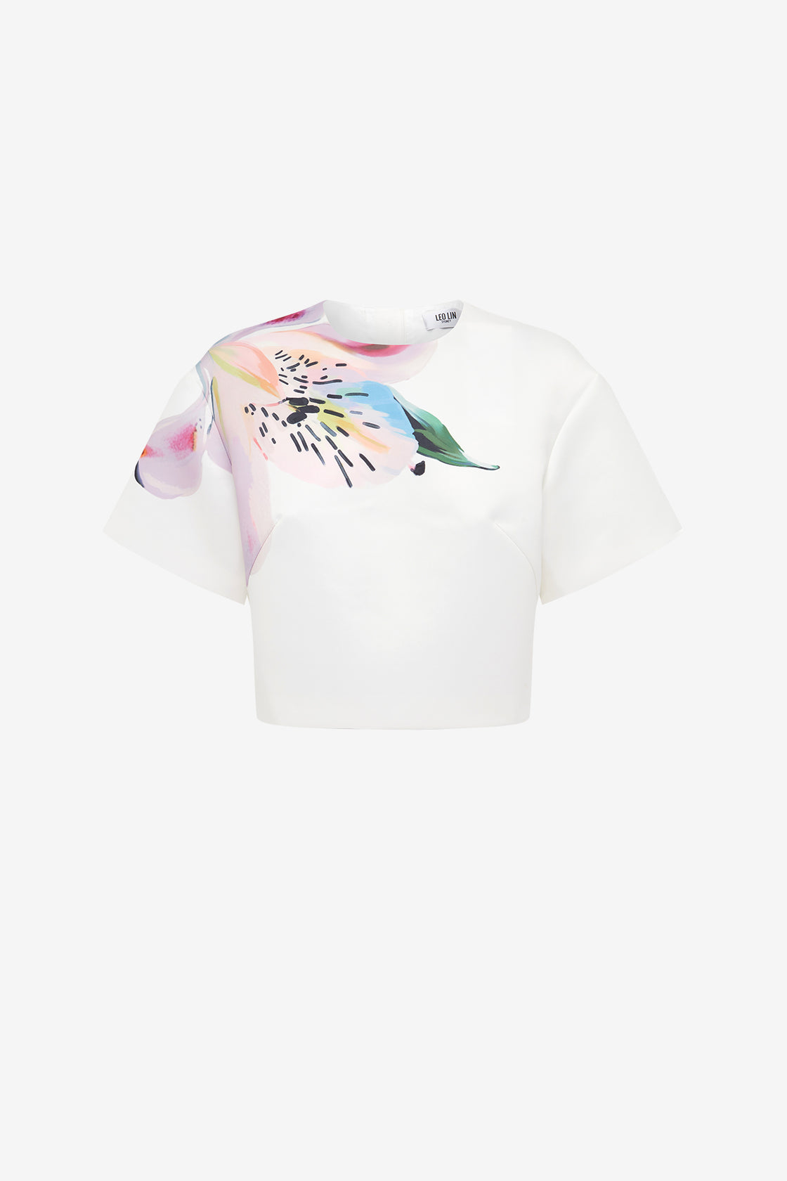 Exclusive LEO LIN Indie Sleeve Top - Lily Print in Snow