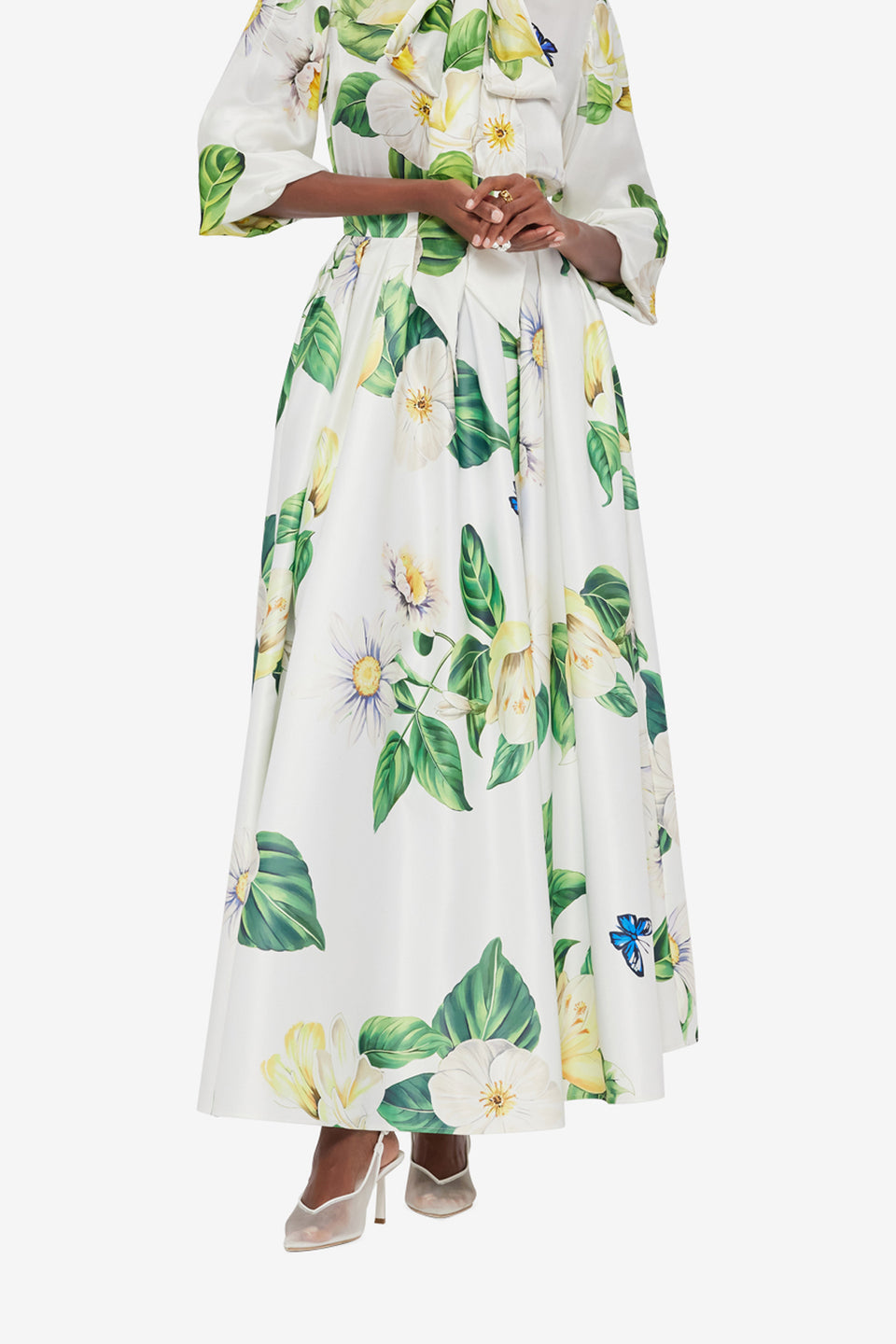 Exclusive LEO LIN Reinette Skirt - Joie Print in Snow