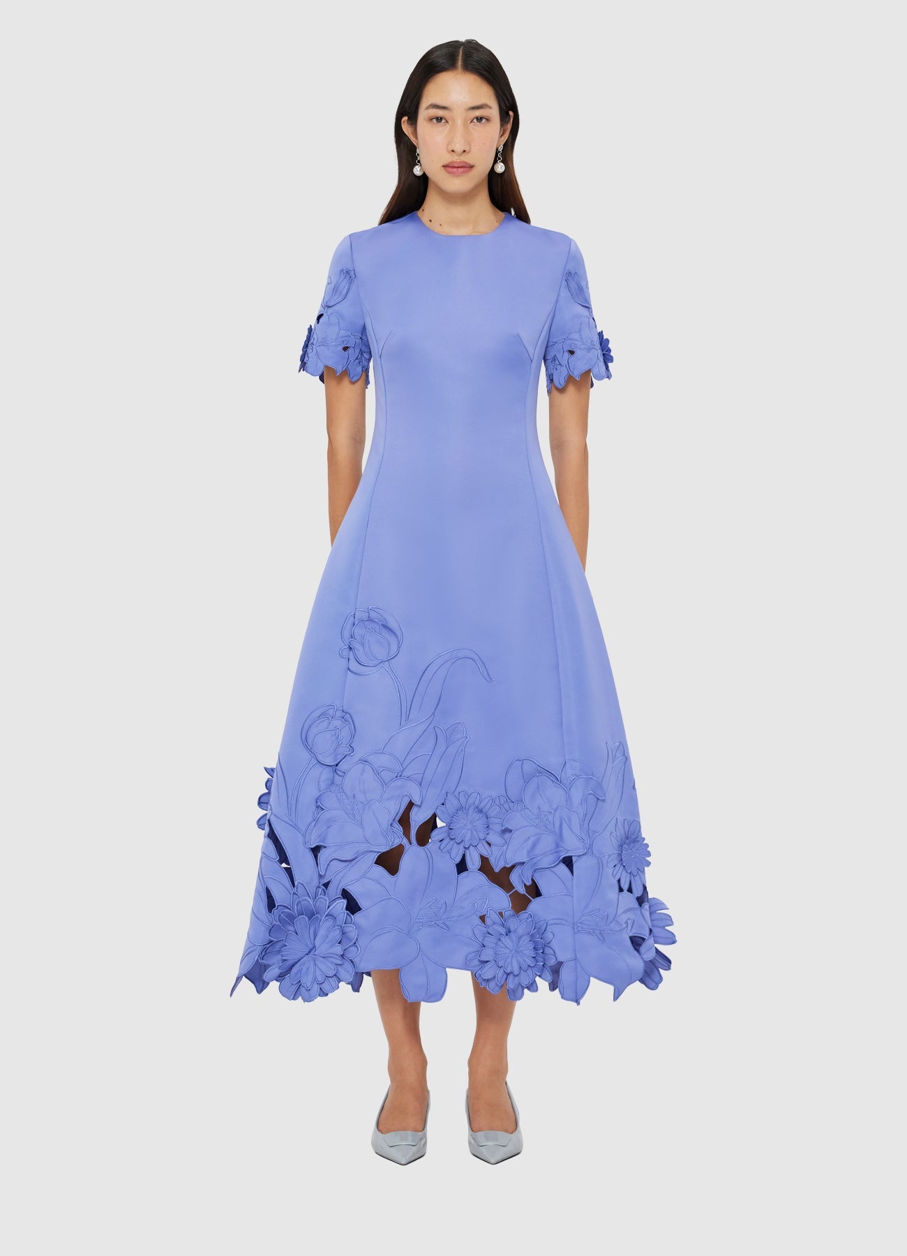 【Leo Lin】Caroline Applique Short Sleeve Midi Dress LLPF250711-