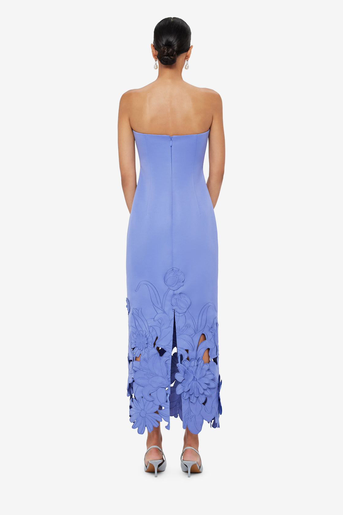 Exclusive LEO LIN Rayna Appliqué Bustier Maxi Dress - Moonlight