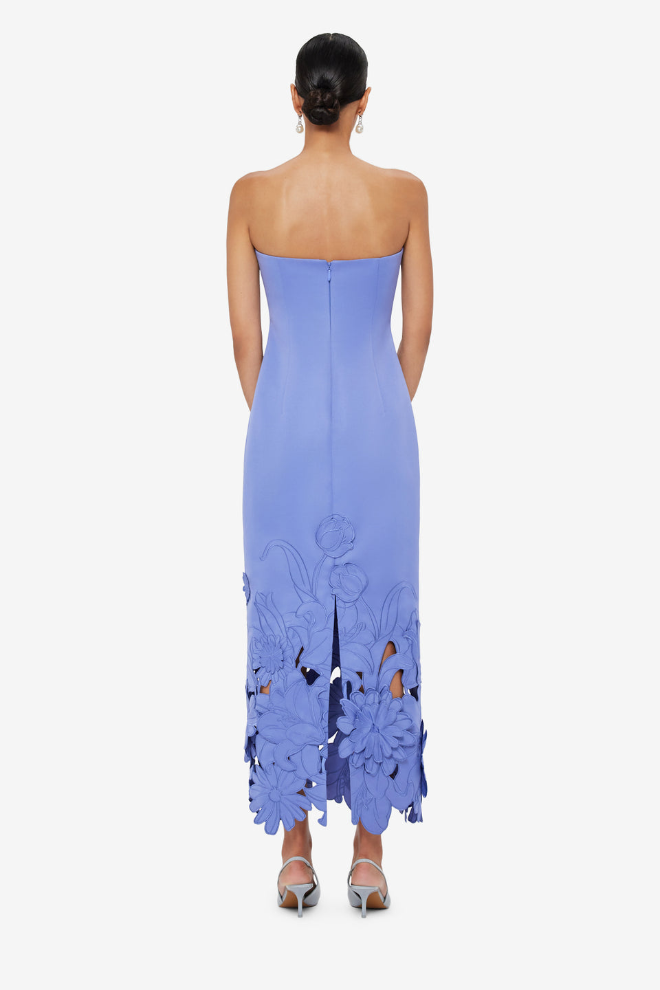 Exclusive LEO LIN Rayna Appliqué Bustier Maxi Dress - Moonlight