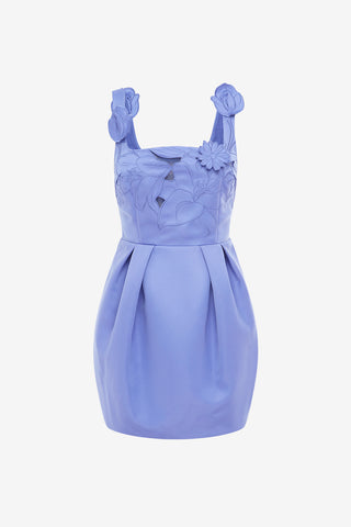 Exclusive LEO LIN Piper Applique Bell Shape Mini Dress - Moonlight