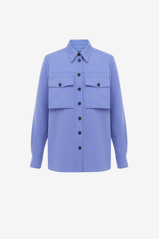 Exclusive LEO LIN Mavis Pocket Shirt - Moonlight