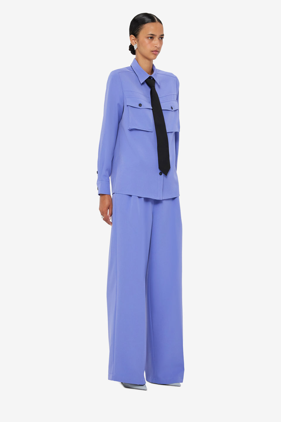 Exclusive LEO LIN Mavis Pocket Shirt - Moonlight