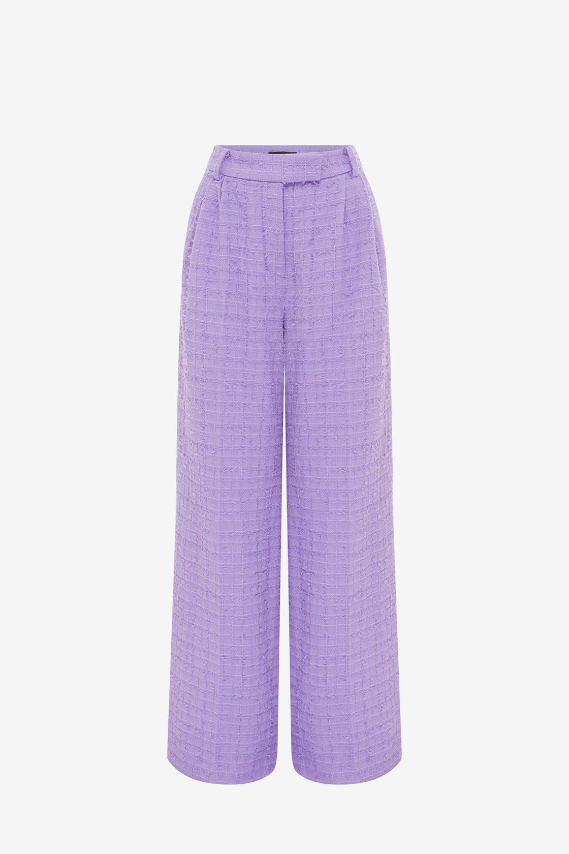 Exclusive LEO LIN Elisha Tweed Wide Leg Pants - Violet