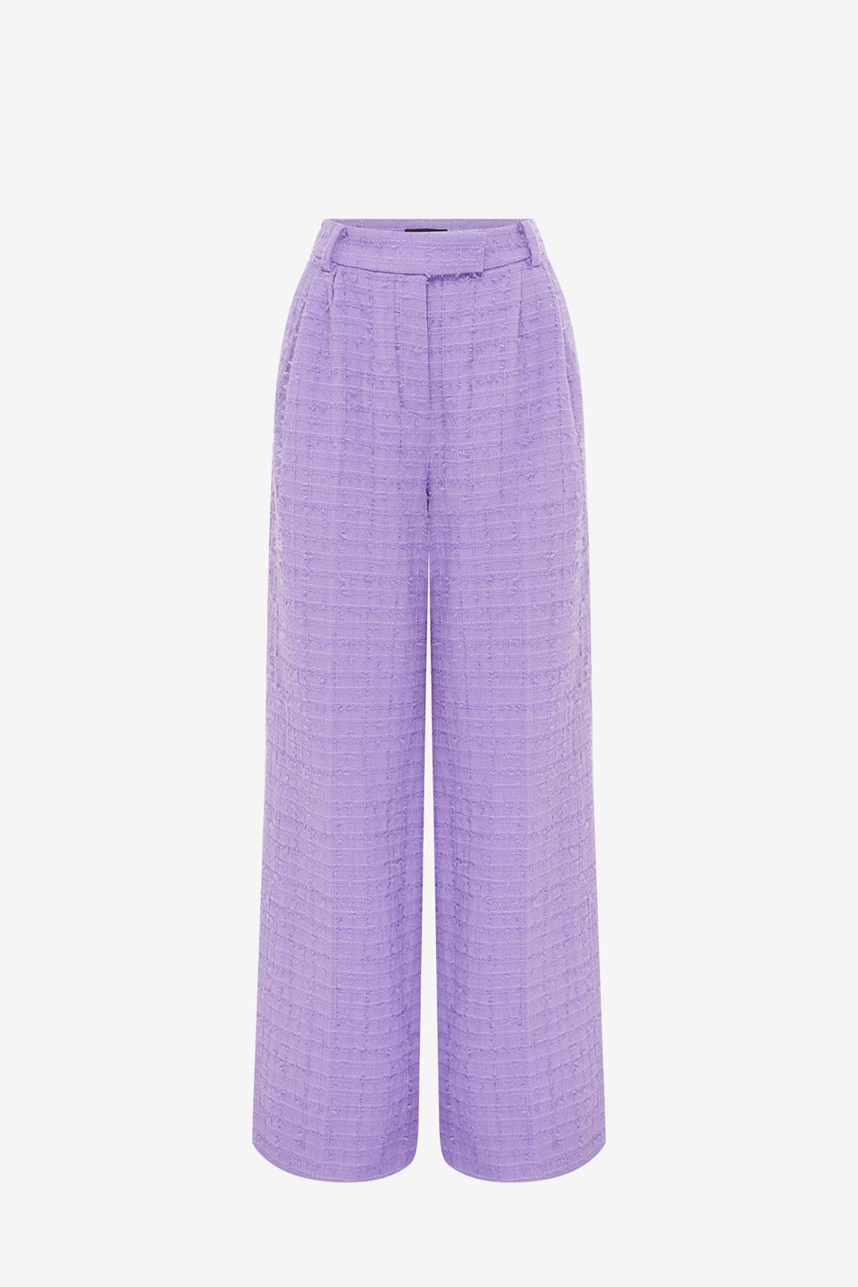 Exclusive LEO LIN Elisha Tweed Wide Leg Pants - Violet
