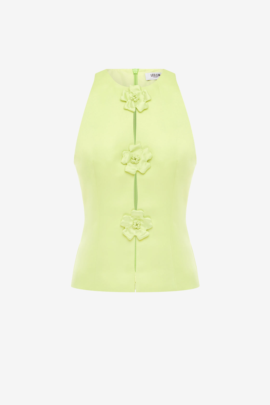 Exclusive LEO LIN Amelia Petal Top - Chartreuse