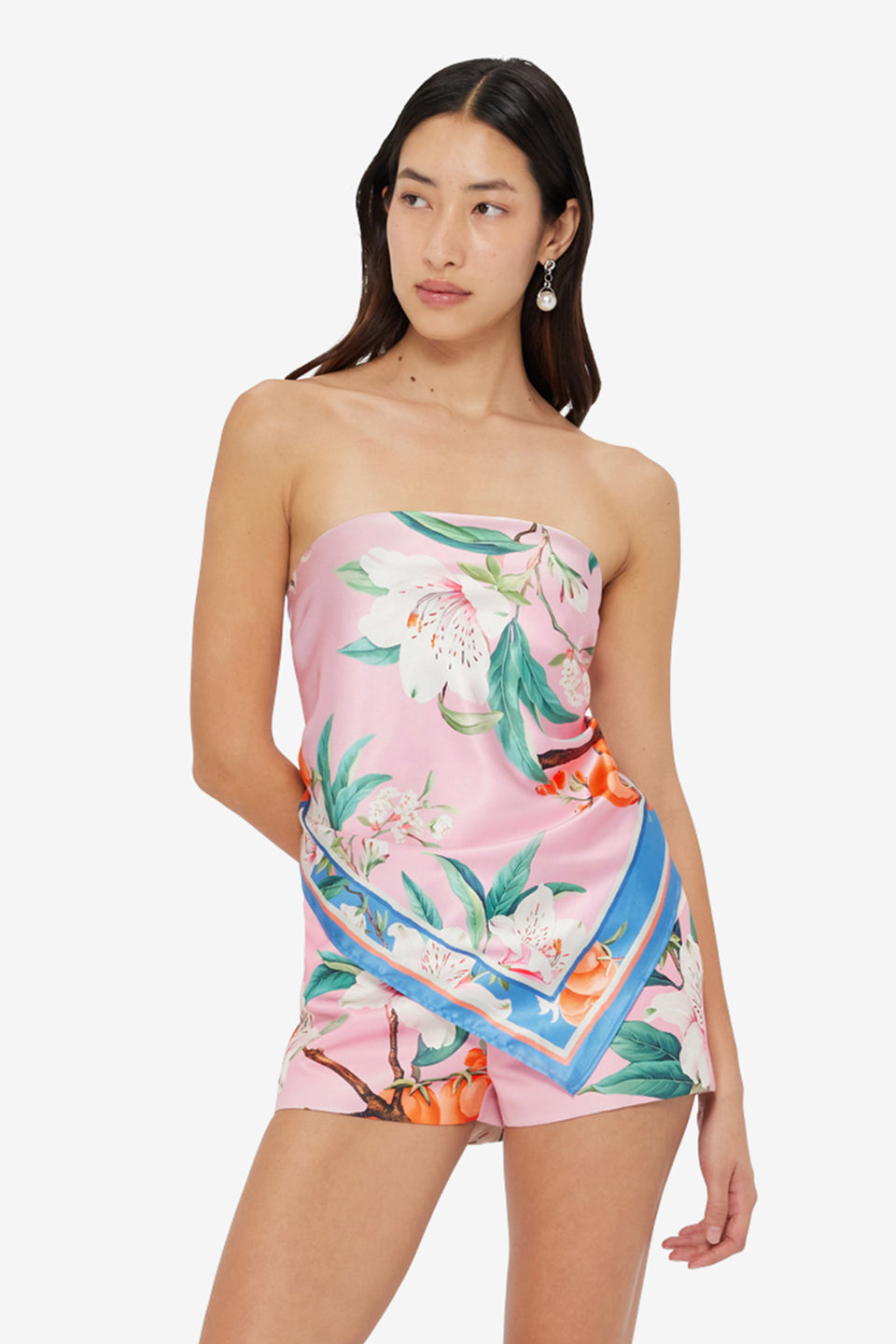 Exclusive LEO LIN Small Scarf - Lavish Print in Pink