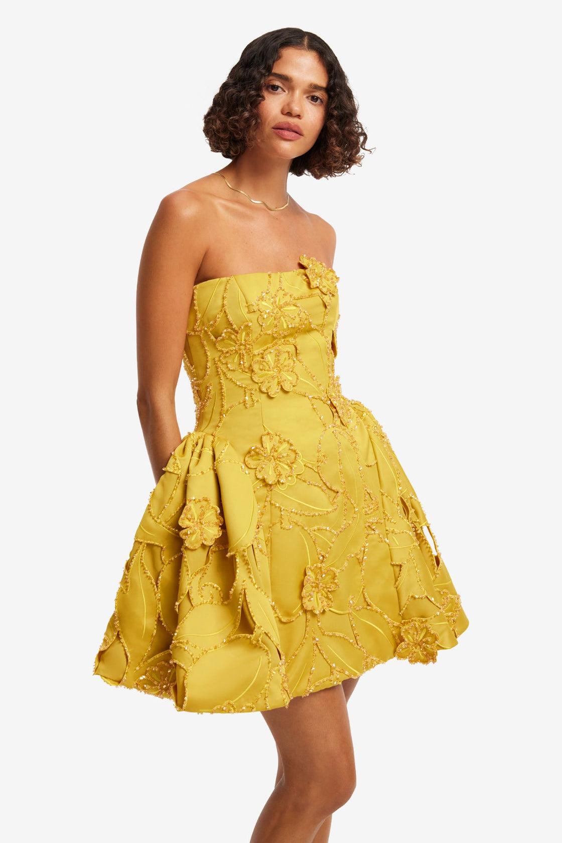 LEO LIN Lena Mini Dress in Yellow