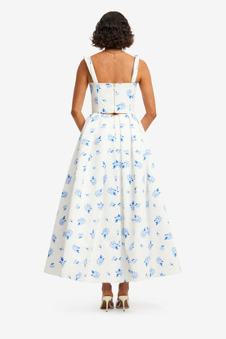 Lexi Top - Ditsy Floral Print in Snow Tops