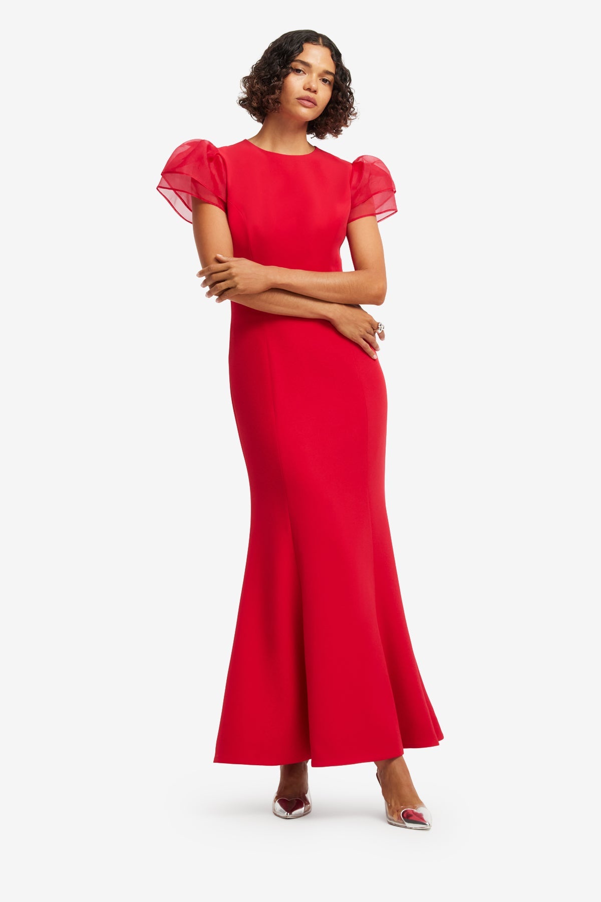 Sofia Puff Sleeve Maxi Dress - Vermilion – LEO LIN