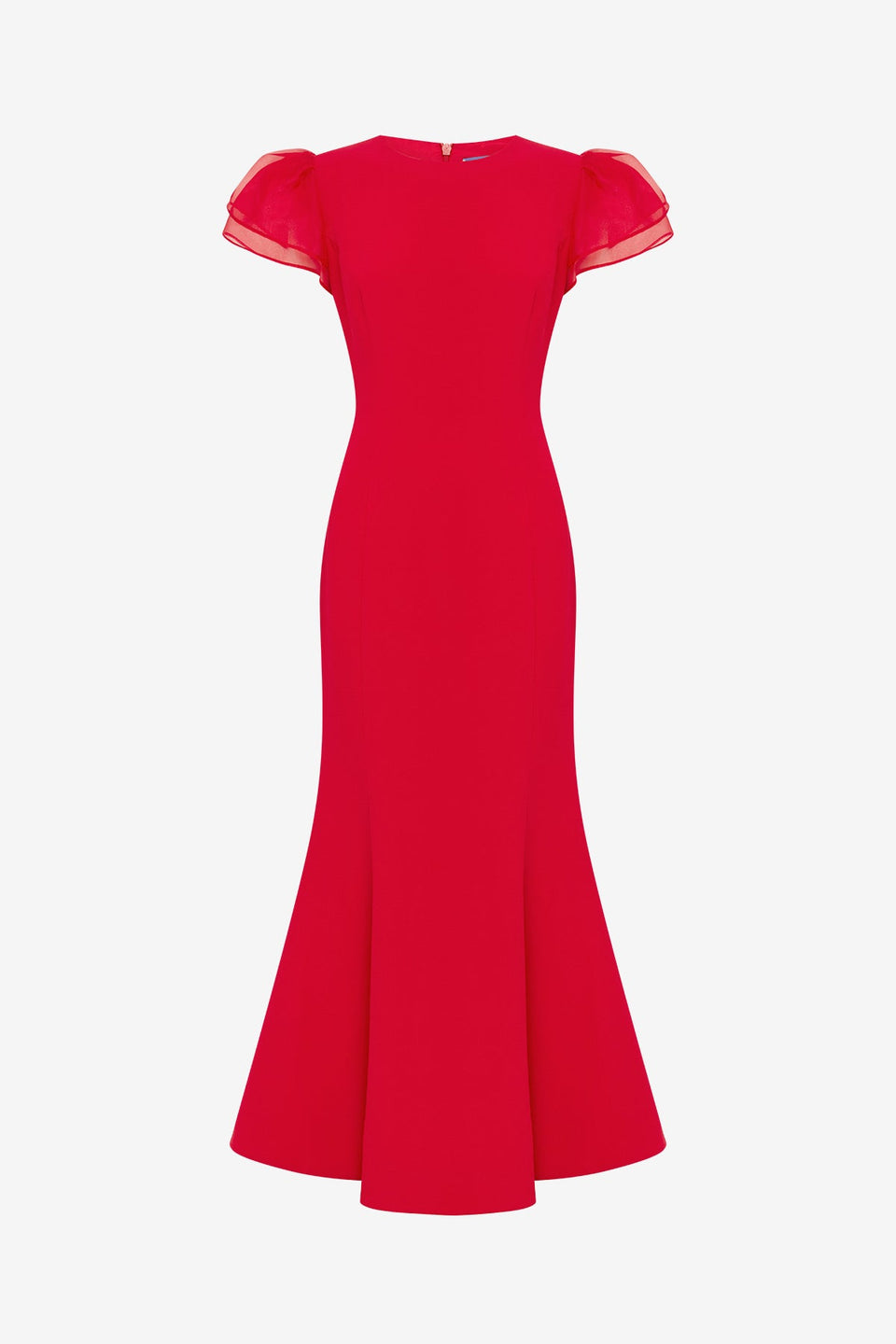 Sofia Puff Sleeve Maxi Dress - Vermilion Dress Maxi