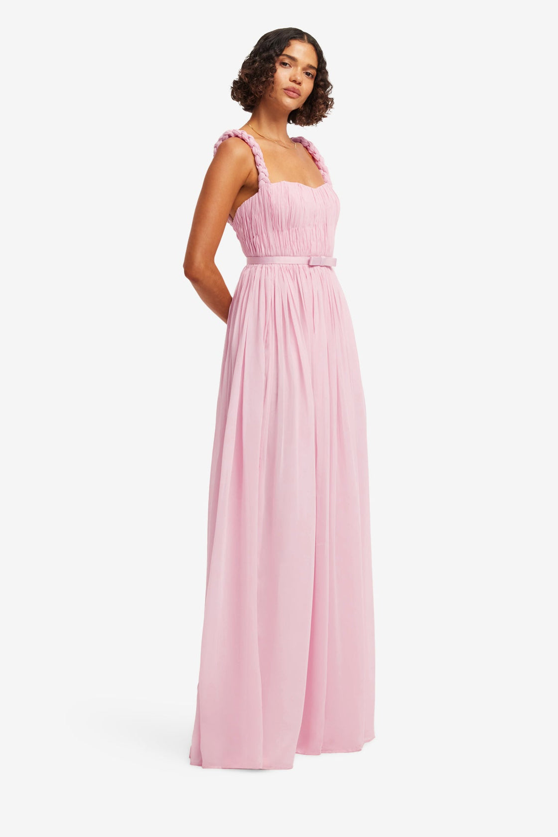 Angelina Ruffled Floor Length Dress