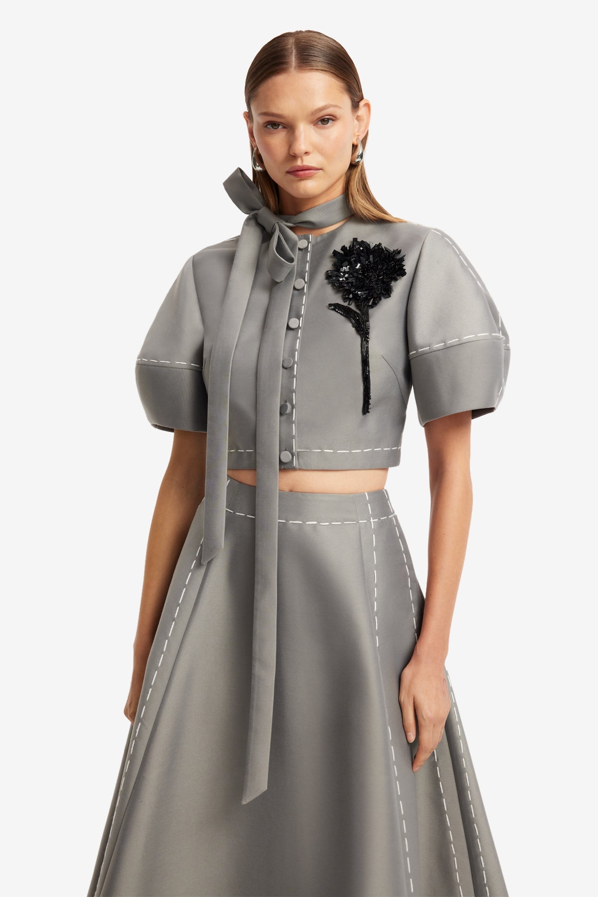 Elina Maxi Skirt - Steel – LEO LIN