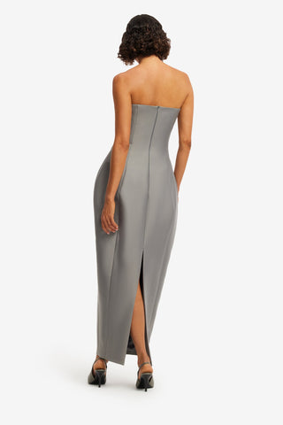Jessica Cocoon Bustier Maxi Dress - Steel Dress Maxi