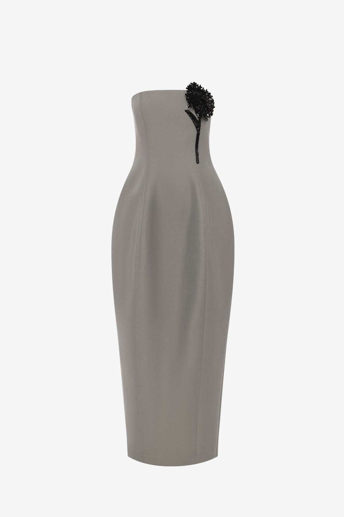 Jessica Cocoon Bustier Maxi Dress - Steel Dress Maxi