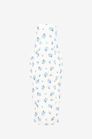 Jessica Cocoon Bustier Maxi Dress - Ditsy Floral Print in Snow Dress Maxi