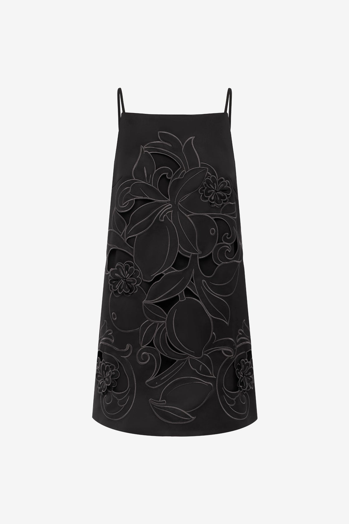 Leia Appliqué Mini Dress - Ebony Dress Mini