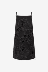 Leia Appliqué Mini Dress - Ebony Dress Mini