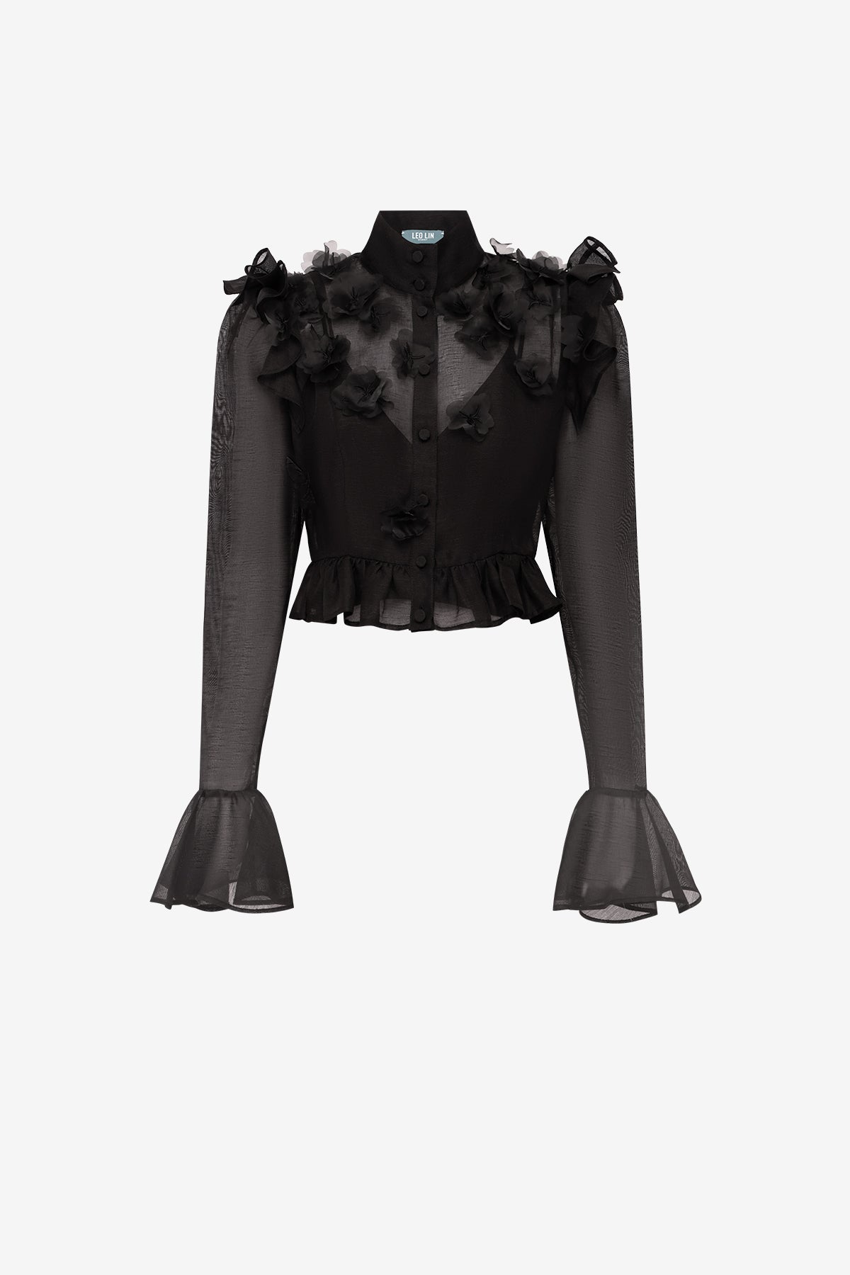 Maeve Petal Butterfly Long Sleeve Top - Ebony – LEO LIN