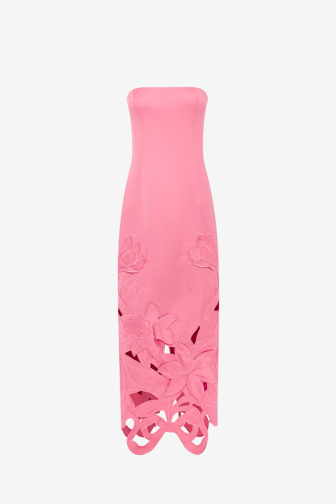 Rayna Appliqué Bustier Maxi Dress - Lily in Fuchsia Dress Maxi