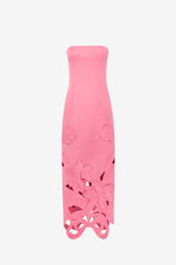 Rayna Appliqué Bustier Maxi Dress - Lily in Fuchsia Dress Maxi